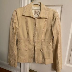 Nannette Lepore ~ striped, cotton , blazer~ size 6. NWOT